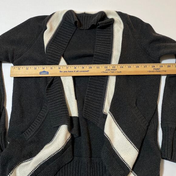 Calvin Klein Women's Knit Open Front Cardigan XS Preppy Pockets Long Sleeve Gray - Picture 5 of 11